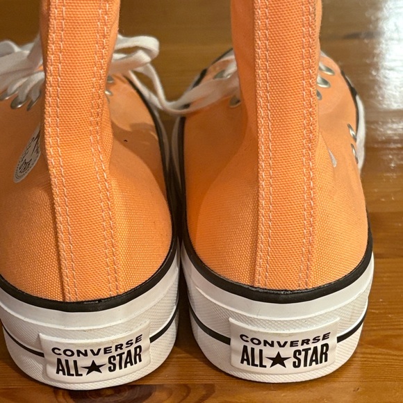 Converse Women's Orange High-Top Sneakers - Picture 3 of 10